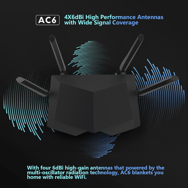 Tenda AC6 AC1200 Dual Band Wireless Cable Router