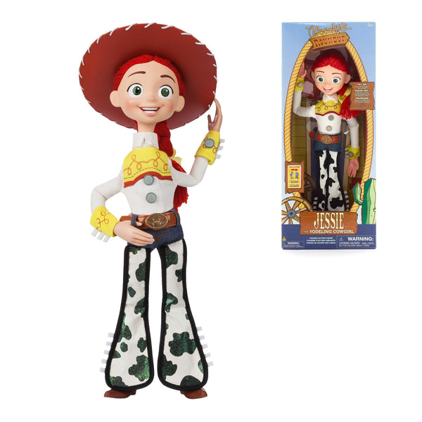 Disney Store Official Jessie Interactive Talking Action Figure from Toy Story, 35cm/15”, Features 10+ English Phrases & Sounds, Interacts with Other Figures and Toys, Removable Hat, Ages 3+