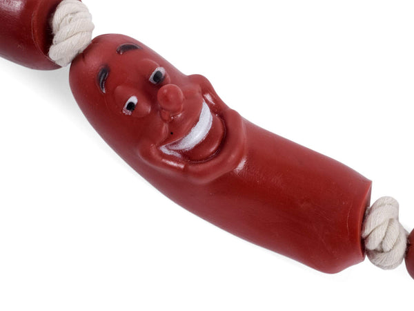 Petface Sausage On A Rope Dog Toy, Red