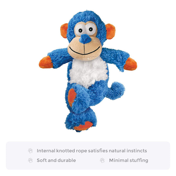 KONG - Cross Knots Monkey - Internal Knotted Ropes and Minimal Stuffing for Less Mess - For Small and Medium Dogs