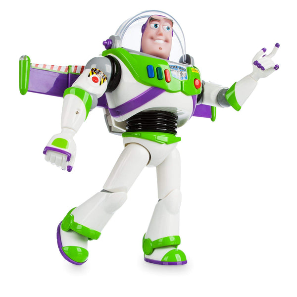 Disney Store Official Buzz Lightyear Interactive Talking Action Figure from Toy Story, 30cm/11”, Features 10+ English Phrases, Interacts with Other Figures and Toys, Laser Lights, Suitable for Ages 3+