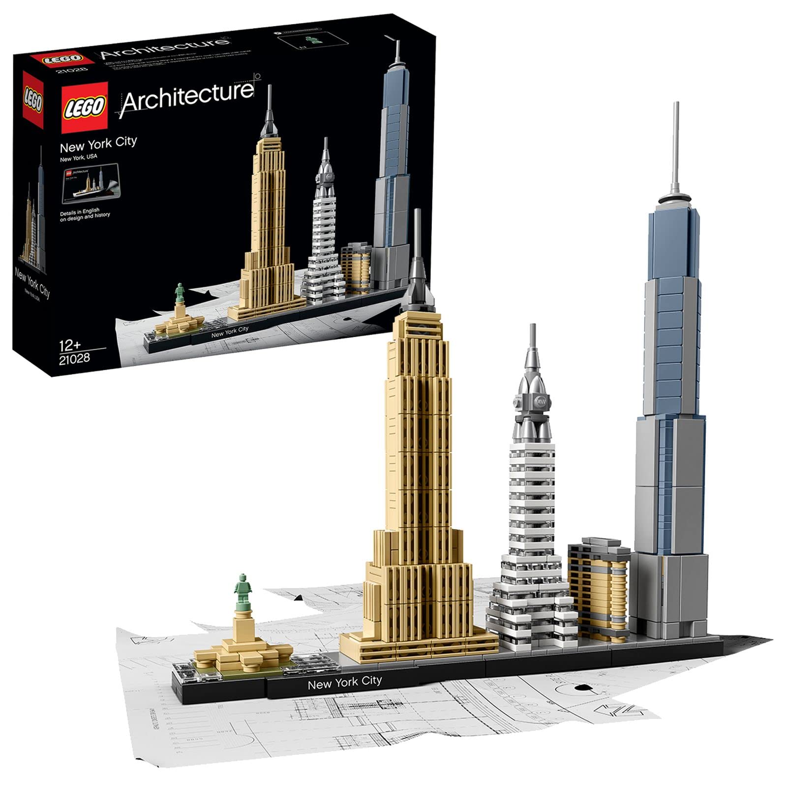 LEGO 21028 Architecture New York City Skyline, Collectible Model Kit for Adults to Build, Creative Activity, Home Decor Gift Idea for Men, Women, Husband, Wife, Him or her