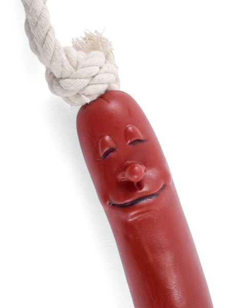 Petface Sausage On A Rope Dog Toy, Red