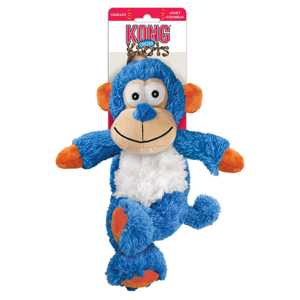 KONG - Cross Knots Monkey - Internal Knotted Ropes and Minimal Stuffing for Less Mess - For Small and Medium Dogs