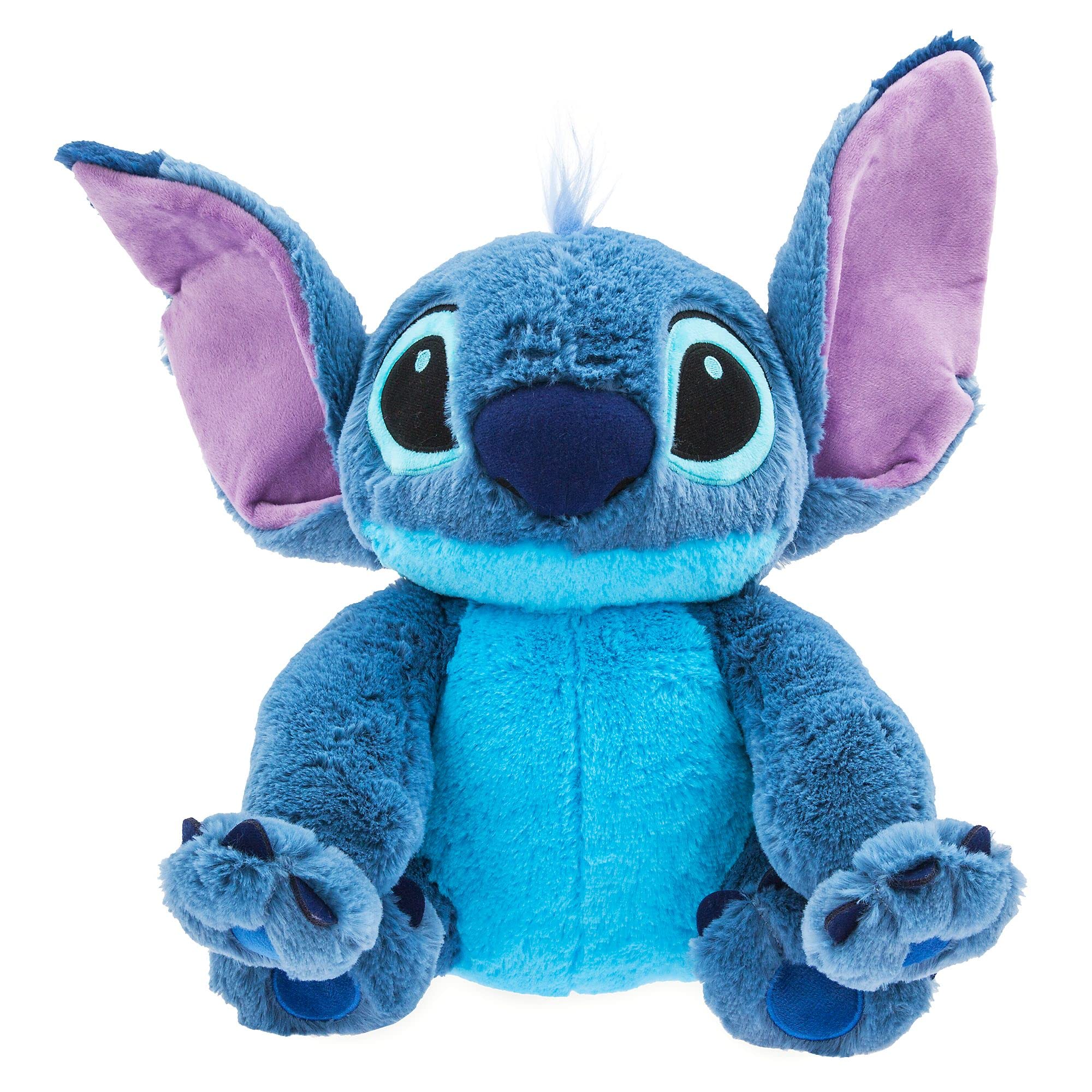 Disney Store Official Stitch Medium Soft Toy for Kids, 38cm/15”, Cuddly Character with Fuzzy Texture and Embroidered Details, Flexible Floppy Ears - Suitable for Ages 0+