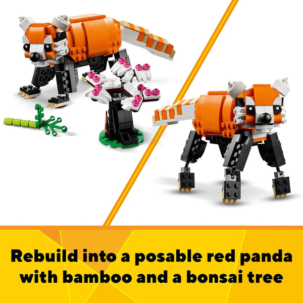 LEGO 31129 Creator 3 in 1 Majestic Tiger to Panda or Koi Fish Set, Animal Figures, Collectible Building Toy, Gifts for Kids, Boys & Girls 9 Plus Years Old