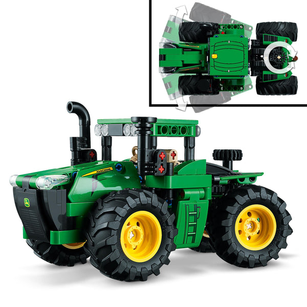 LEGO Technic John Deere 9620R 4WD Tractor Toy with Tipping Trailer, Classic Style Farm Toys for Kids, Boys & Girls 8 Plus Years Old, Collectible Model Building Set 42136