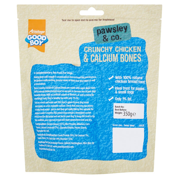 Good Boy - Chicken and Calcium Bones - Dog Treats - Made With 100% Natural Chicken Breast Meat -Low Fat Dog Training Treats, 350 gm (Pack of 3)