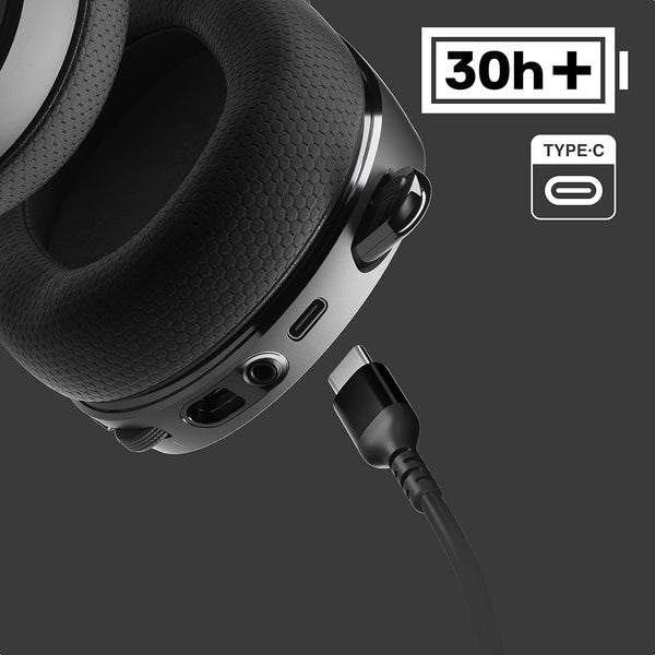 SteelSeries Arctis 7+ Wireless Gaming Headset  - Lossless 2.4 GHz - 30 Hour Battery Life - For PC, PS5, PS4, Mac, Android and Switch - Black