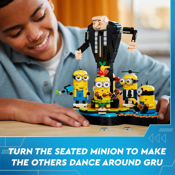 LEGO Despicable Me Brick-Built Gru and Minions, Buildable Movie Toys for Kids, Girls & Boys Aged 9 Plus, Figures Playset for Independent Play, Birthday Gift Idea 75582