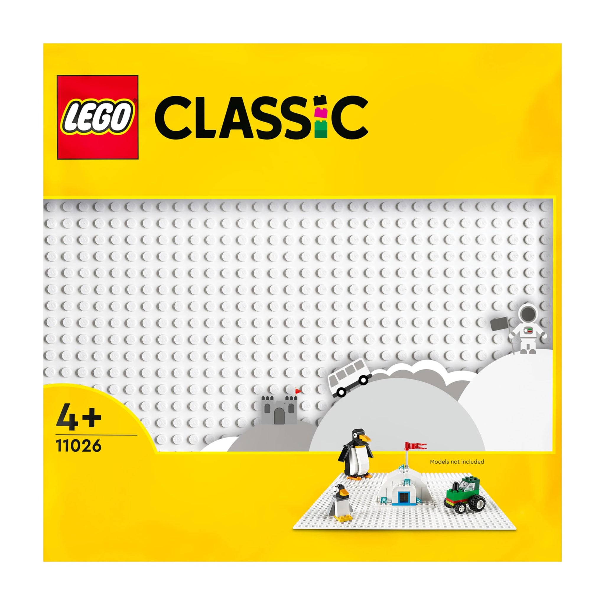 LEGO 11026 Classic White Baseplate Building Base, Construction Toy Square 32x32 Build and Display Board