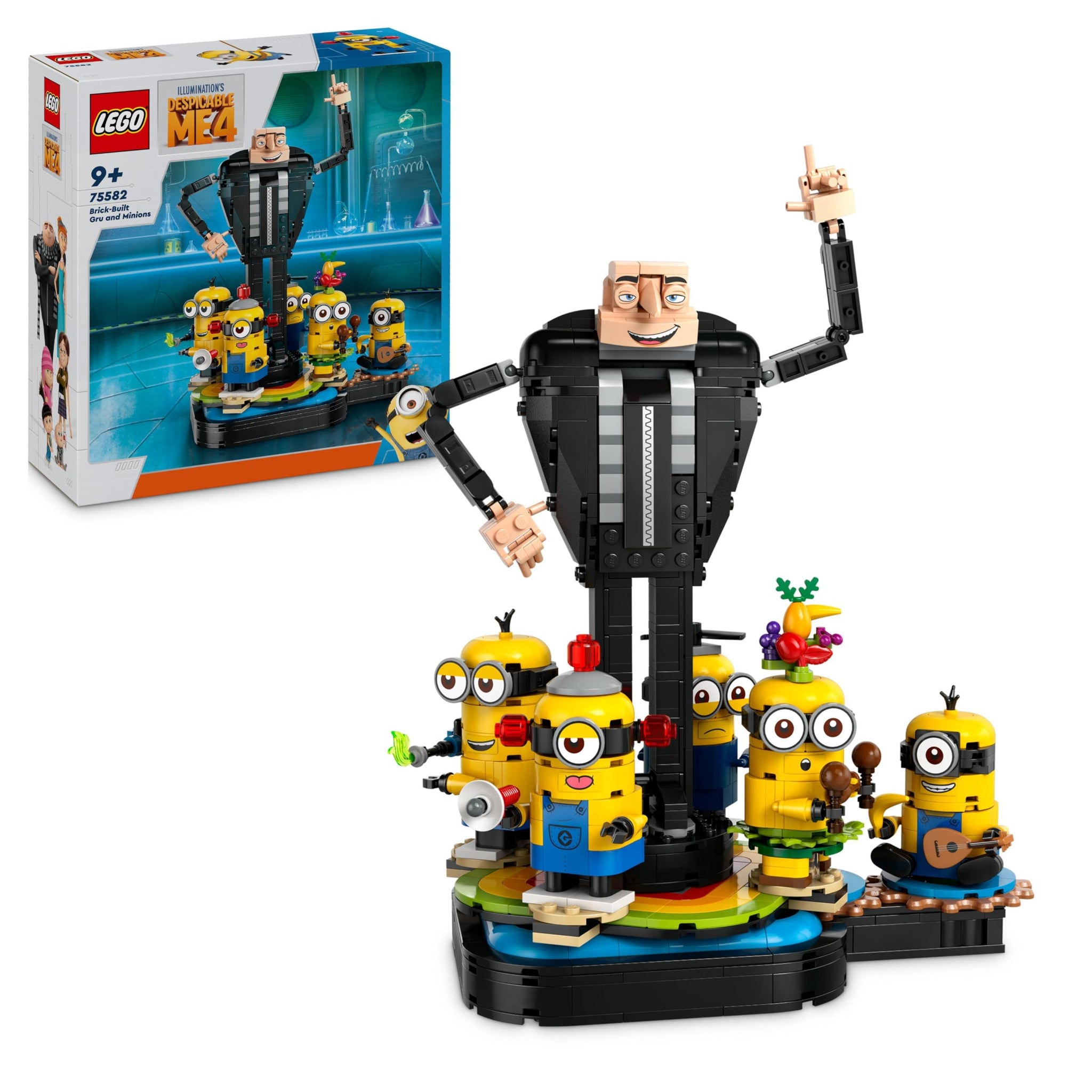 LEGO Despicable Me Brick-Built Gru and Minions, Buildable Movie Toys for Kids, Girls & Boys Aged 9 Plus, Figures Playset for Independent Play, Birthday Gift Idea 75582