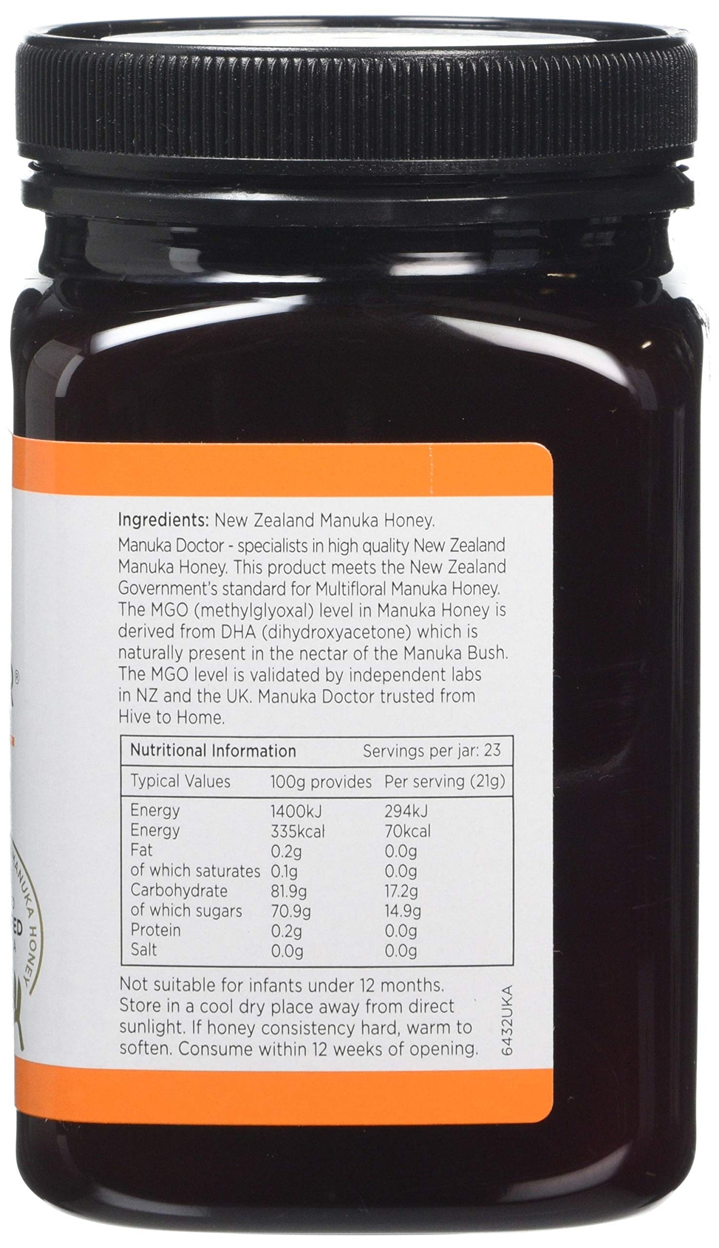 Manuka Doctor 70 MGO Manuka Honey, 500 g