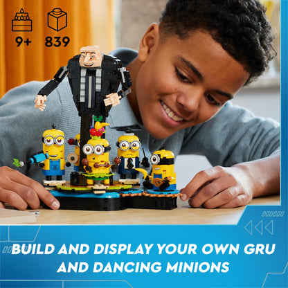 LEGO Despicable Me Brick-Built Gru and Minions, Buildable Movie Toys for Kids, Girls & Boys Aged 9 Plus, Figures Playset for Independent Play, Birthday Gift Idea 75582