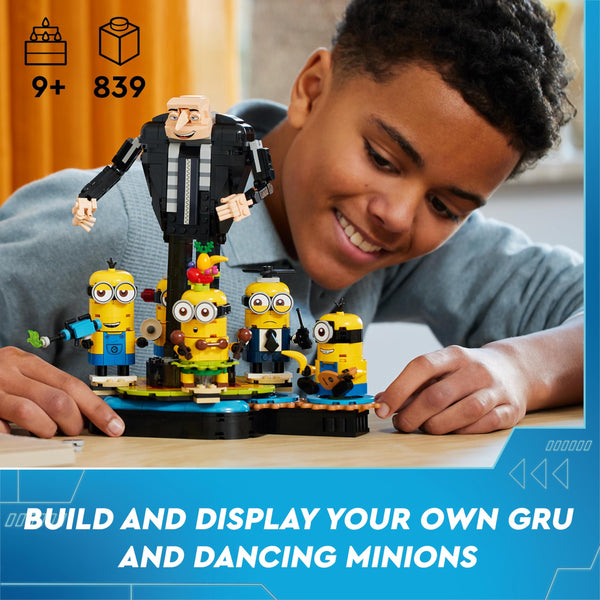 LEGO Despicable Me Brick-Built Gru and Minions, Buildable Movie Toys for Kids, Girls & Boys Aged 9 Plus, Figures Playset for Independent Play, Birthday Gift Idea 75582