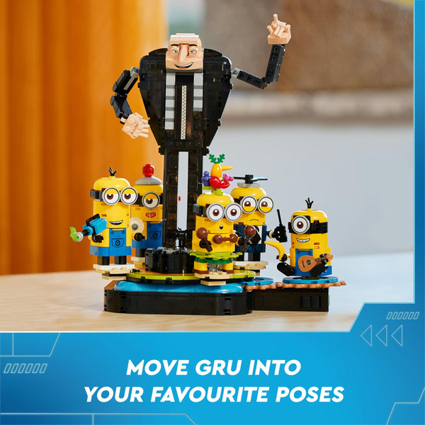 LEGO Despicable Me Brick-Built Gru and Minions, Buildable Movie Toys for Kids, Girls & Boys Aged 9 Plus, Figures Playset for Independent Play, Birthday Gift Idea 75582