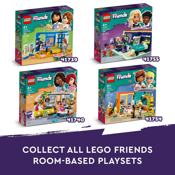 LEGO 41740 Friends Aliya's Room, Mini Sleepover Party Bedroom Playset, Collectible Toy for Kids, Girls and Boys, with Paisley and Puppy Figure, Small Gift Idea