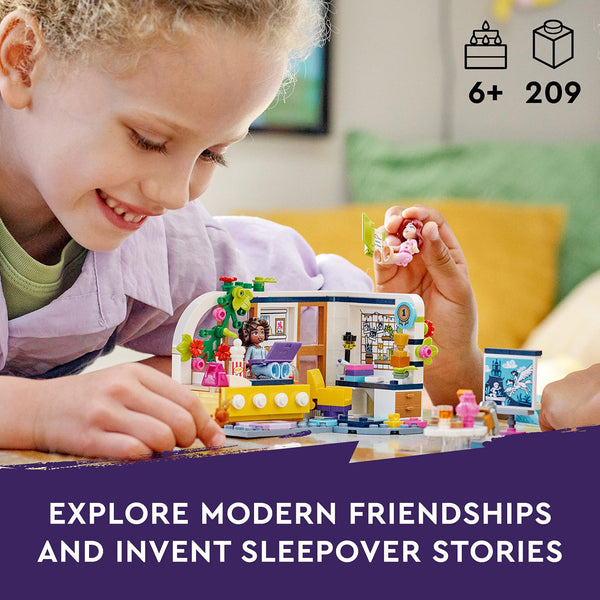 LEGO 41740 Friends Aliya's Room, Mini Sleepover Party Bedroom Playset, Collectible Toy for Kids, Girls and Boys, with Paisley and Puppy Figure, Small Gift Idea