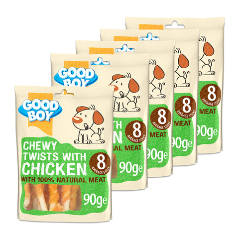 Good Boy Chewy Twisters With Real Chicken 90 g (Pack of 5)