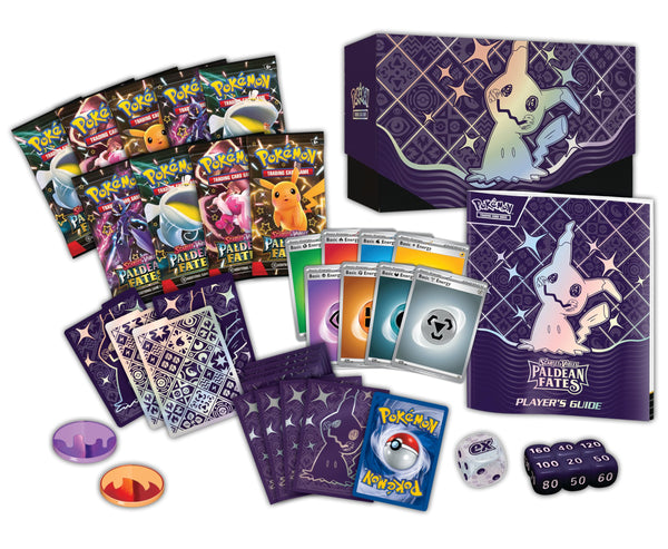 Pokémon TCG: Scarlet & Violet—Paldean Fates Elite Trainer Box (9 Boosters, 1 Full-Art Foil Promo Card & Accessories)