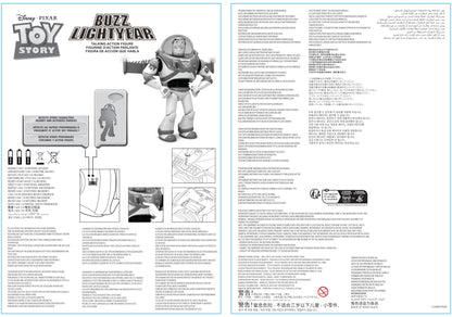 Disney Store Official Buzz Lightyear Interactive Talking Action Figure from Toy Story, 30cm/11”, Features 10+ English Phrases, Interacts with Other Figures and Toys, Laser Lights, Suitable for Ages 3+