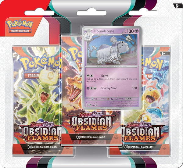 Pokémon TCG: Scarlet & Violet—Obsidian Flames Triple Pack—Houndstone (3 Booster Packs & Foil Promo Card)