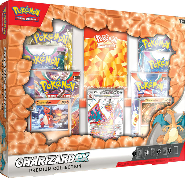 Pokémon TCG: Charizard ex Premium Collection (1 etched foil promo card, 2 foil cards and 6 Pokémon TCG booster packs)